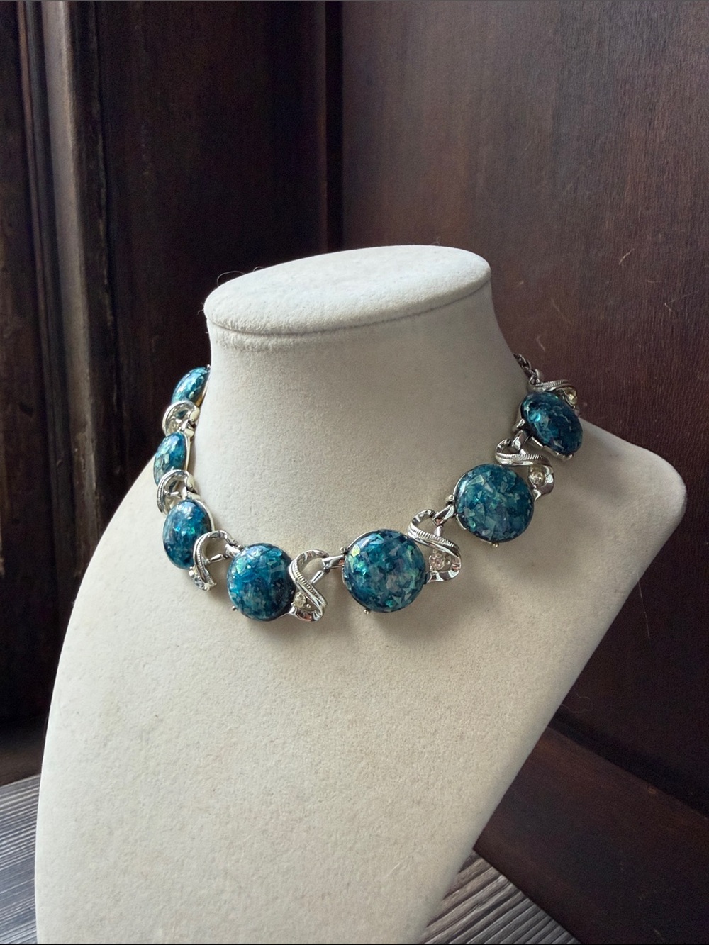Vintage Coro  Choker Statement  Necklace Chunky Y2k  Confetti Round